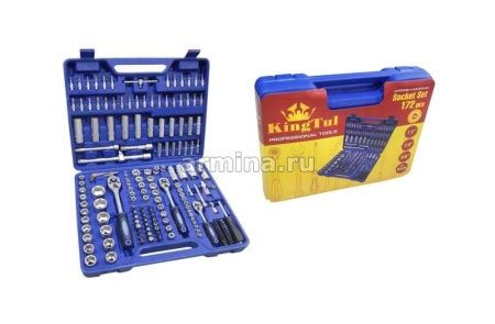 Набор инструментов универсальный 172 предм. "KINGTUL"  (KT172) 1/2", 1/4", 3/8" 6-гран. /3