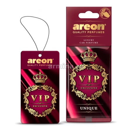 Ароматизатор "AREON" бумажный VIP "Unique" /уп-10/360