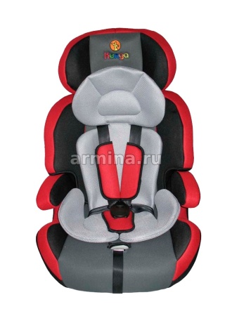 Кресло детское автомобильное "Kenga" LD01 красное, I-II-III группы, 3-12 лет, 9-36 кг 