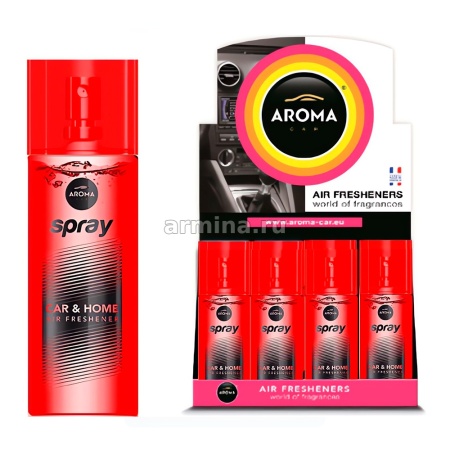 Ароматизатор "AROMA CAR" спрей "Pump Spray" в стеклянном флаконе, Fire /уп-28/112