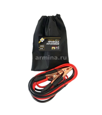 Провода пусковые "ГЛАВДОР" GL-950 200А, 2 м, черная-красная обмотка, в чехле /16