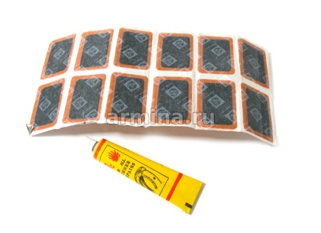 Заплатка для ремонта шин на клею 24 шт., /200