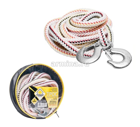 Трос-шнур альпинистский "ГЛАВДОР" GL-254  5 т х 16 мм, 2 крюка, в сумке /15