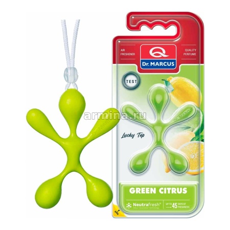 Ароматизатор "Dr.MARCUS" подвеска "Lucky Top" Green citrus /блок 14/56