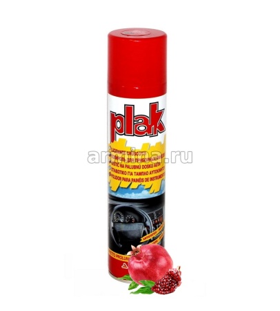 Полироль салона "PLAK" 400 мл, гранат, аэрозоль /24 