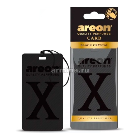 Ароматизатор "AREON" подвеска "X Card" "Black Crystal" AXC01 /уп-10/240