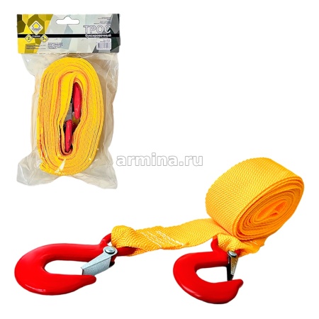 Трос буксировочный "ГЛАВДОР" GL-01, 2 т х 5 м, 2 крюка /25