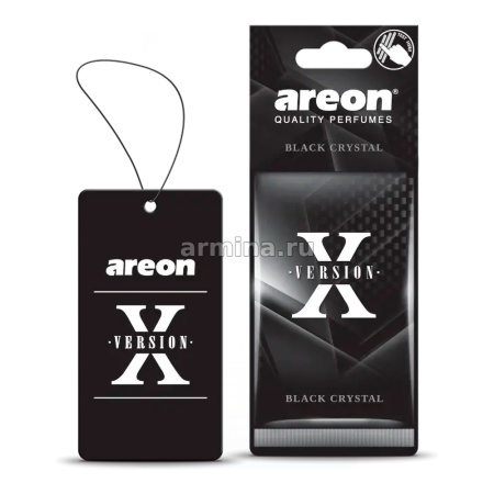 Ароматизатор "AREON" бумажный "X-VERSION" Black Crystal /уп-10/120/360