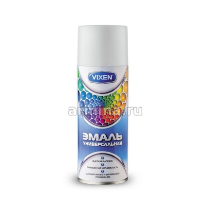 Эмаль универсальная "VIXEN" VX-10903 белая матовая (RAL 9003), аэрозоль, 520 мл /12