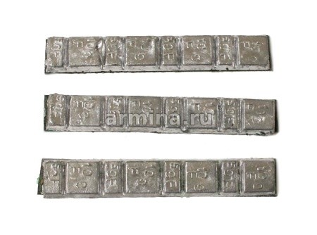 Грузик балансировочный свинцовый самоклеющийся, 60 г /уп-100