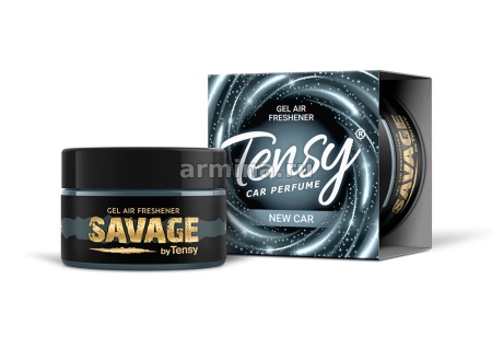 Ароматизатор "TENSY" на панель, ойл-гель "Savage" Новая машина, 75 г /40