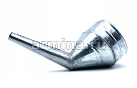 Воронка для бензина оцинкованная с сеткой, для микроавтобусов, средняя, угол 115 град., D140 мм