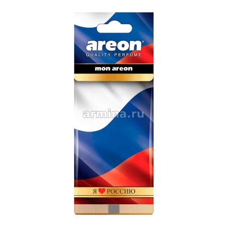 Ароматизатор "AREON" бумажный "MON AREON" Я люблю Россию /уп-10/360