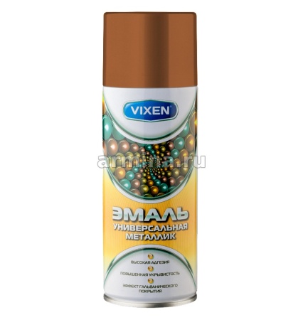 Эмаль универсальная "VIXEN" VX-19300 металлик медь, аэрозоль, 520 мл /12