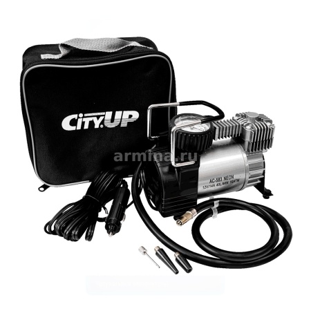 Компрессор "CityUP" AC-583N "Neon" (Tornado) в прикур., металл. корпус, сумка, 35 л/мин, 10A, 12В /8