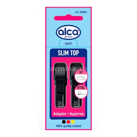 Адаптер для щеток стеклоочистителя "ALCA"&"HEYNER" 300520 Slim Top, в блистере (2 шт.) /50/250