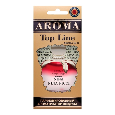 Ароматизатор "AROMA TOP LINE" бумажный №12 "Nina Ricci Nina" /уп-10/60