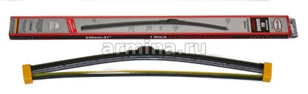 Щетка стеклоочистителя бескаркасная "HEYNER" 530 мм-21" (091) премиум, с доп. резинкой, 1 шт. /50