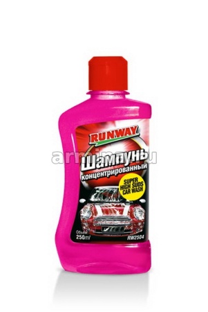 Шампунь автомобильный "RUNWAY" RW2504 концентрированный, 250 мл /12
