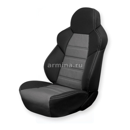 Чехол на сиденье "ДИНАС" Drive к/з 100% (черный/серый)
