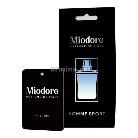 Ароматизатор "MIODORE"  бумажный "Homme Sport" (по мотивам Dior Homme Sport - C. DIOR)/22