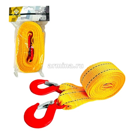 Трос буксировочный "ГЛАВДОР" GL-07, 6 т х 5 м, 2 крюка /20