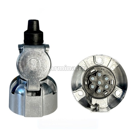 Электроразъем для прицепа, алюминий, 7-контактный, 12В  /100