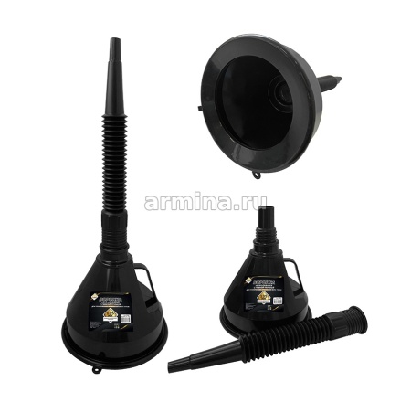 Воронка-непроливайка "ГЛАВДОР" GL-853 для топлива с диаметром горлышка 135 мм. металл. сетка /28/784