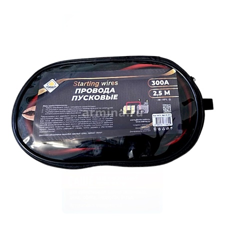 Провода пусковые "ГЛАВДОР"  300А GL-871, 2,5 м, черная-красная обмотка, в сумке /25