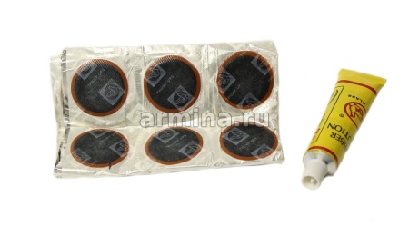 Заплатка для ремонта шин на клею 36 шт., круглые /200