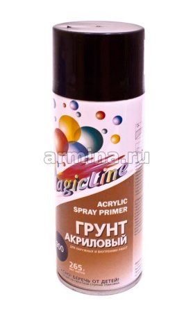 Грунт "MAGICLINE" RAL 9004 (900) чёрный, акриловый, 265 г /12
