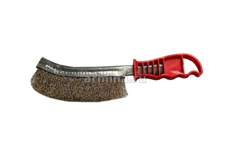 Щетка по МЕТАЛЛУ латунная с пластмассовой ручкой /12/120