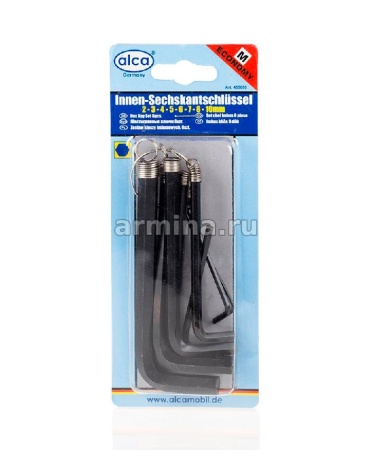 Ключи шестигранные "ALCA" 455000 удлиненные, 8 предм. 2-10 мм /80