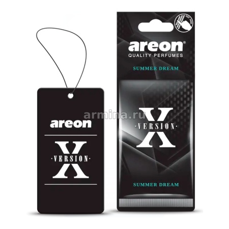 Ароматизатор "AREON" бумажный "X-VERSION" Summer Dream, черный /уп-10/120/360