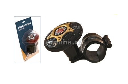 Ручка на руль "Nova Bright" "R" чёрная + хром (08961) /72