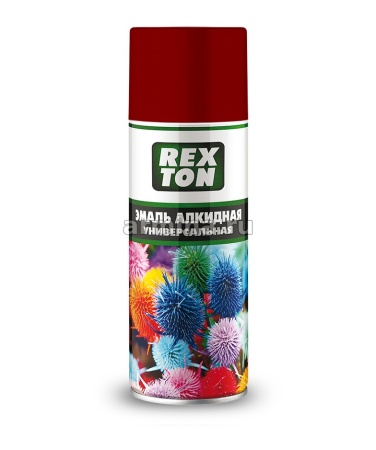Эмаль алкидная универсальная "REXTON" RT-100.50 вишневый, аэрозоль, 520 мл /12