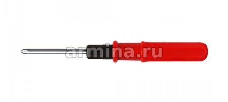 Отвертка двусторонняя, d=5 мм, крестовая + шлицевая /24