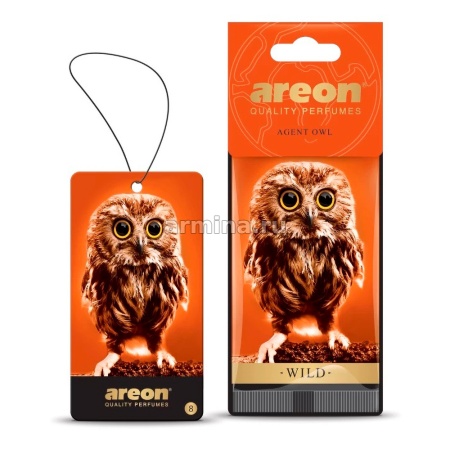 Ароматизатор "AREON" бумажный "WILD" Agent Owl /уп-20/120
