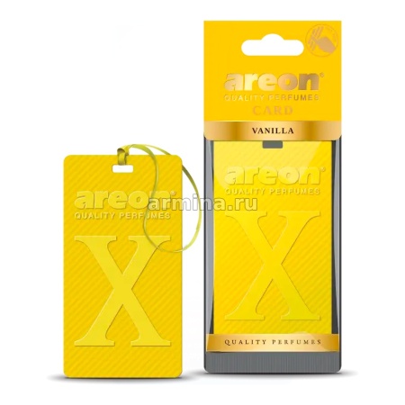 Ароматизатор "AREON" подвеска "X Card" "Vanilla" AXC02 /уп-10/240