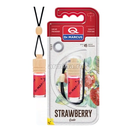 Ароматизатор "Dr.MARCUS" флакон с деревянной крышкой "Ecolo" Strawberry 4,5мл /блок 25/150