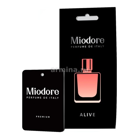 Ароматизатор "MIODORE"  бумажный "ALIVE" (по мотивам Boss Alive - Hugo Boss)/22
