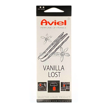 Ароматизатор подвесной "AVIEL" бумажный на зеркало "VANILLA LOST" /10